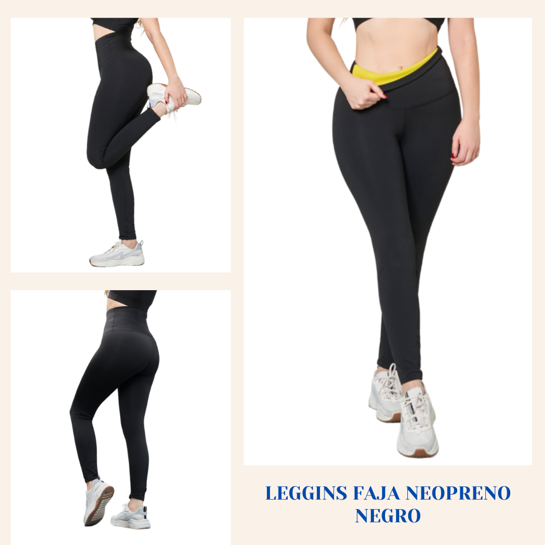 LEGGINS FAJA NEOPRENO COLOR NEGRO